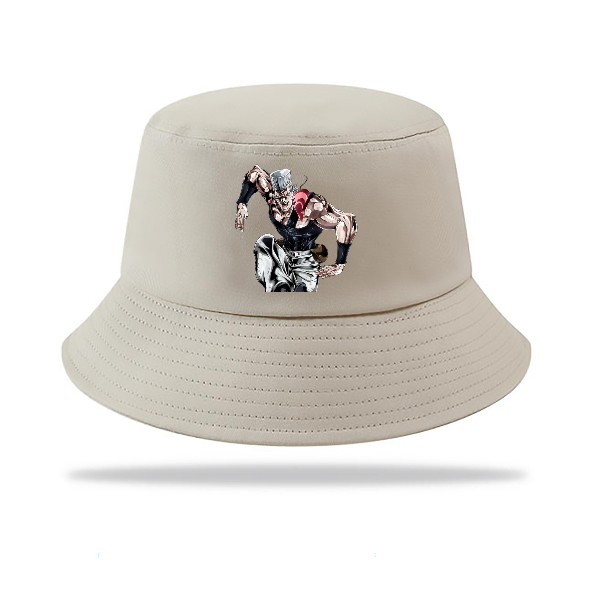 （画像用） ジョジョの奇妙な冒険 ジャン＝ピエール?ポルナレフ JoJo's Bizarre Adventure Jan Pierre Polnareff アウトドア日除けバケットハット